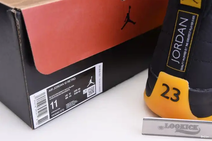 Bmlin Black Gold University Air 12 Retro 130690-070 Jordan 0524